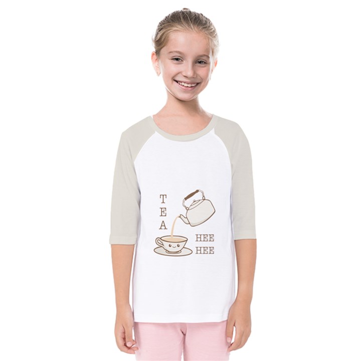 Tea Hee Hee Kids  Quarter Sleeve Raglan Tee