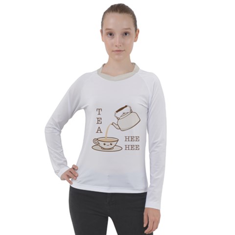 Tea Hee Hee Women s Pique Long Sleeve Tee by CuteKingdom