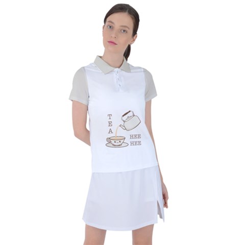 Tea Hee Hee Women s Polo Tee by CuteKingdom