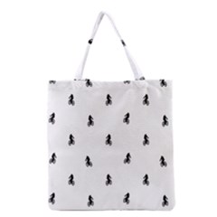 Riding Bike Motif Print Pattern Grocery Tote Bag