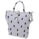 Riding Bike Motif Print Pattern Buckle Top Tote Bag View1