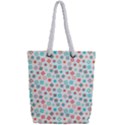 Aqua coral Full Print Rope Handle Tote (Small) View2