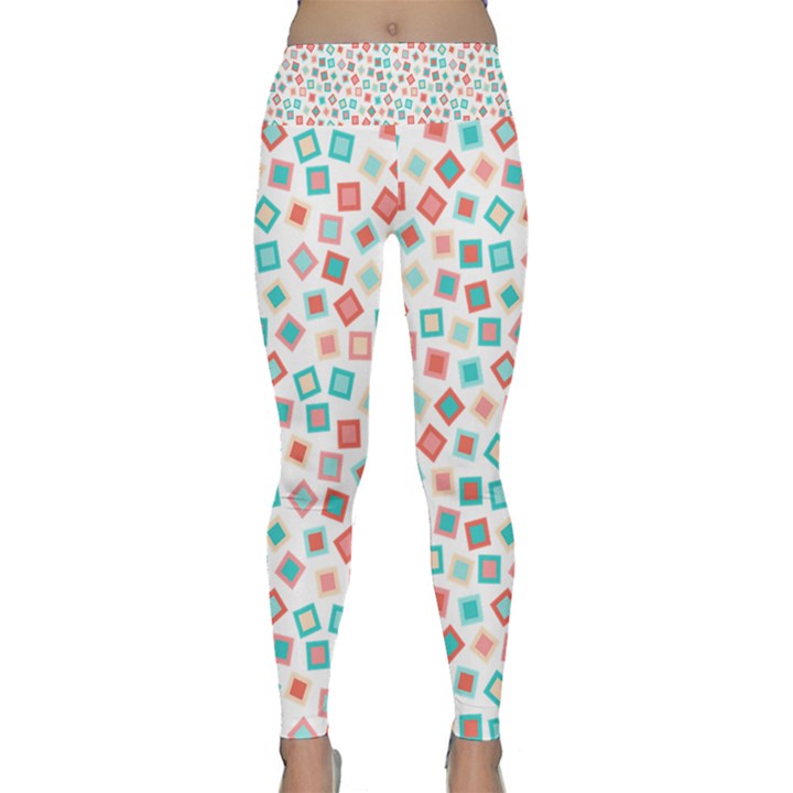 Aqua coral Lightweight Velour Classic Yoga Leggings