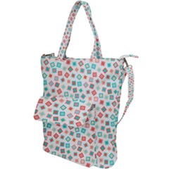 Aqua Coral Shoulder Tote Bag