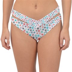 Aqua Coral Double Strap Halter Bikini Bottom