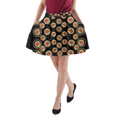 Earth With Flowers And Tree  Wood  Vintage A-line Pocket Skirt by pepitasart