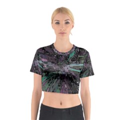 Glitched Out Cotton Crop Top by MRNStudios