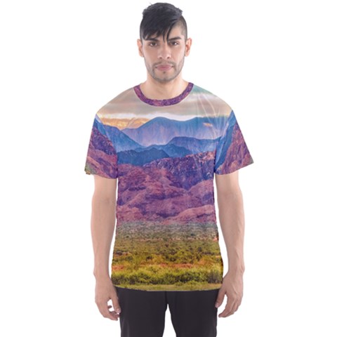 Arid Andean Landscape, La Rioja, Argentina010 Men s Sport Mesh Tee by dflcprintsclothing