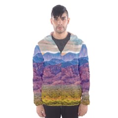 Arid Andean Landscape, La Rioja, Argentina010 Men s Hooded Windbreaker by dflcprintsclothing