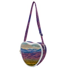 Arid Andean Landscape, La Rioja, Argentina010 Heart Shoulder Bag by dflcprintsclothing