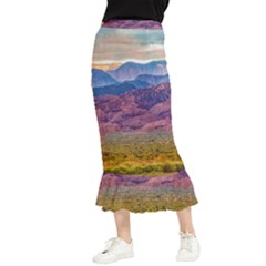 Arid Andean Landscape, La Rioja, Argentina010 Maxi Fishtail Chiffon Skirt by dflcprintsclothing