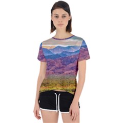 Arid Andean Landscape, La Rioja, Argentina010 Open Back Sport Tee by dflcprintsclothing