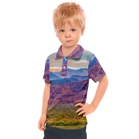 Arid Andean Landscape, La Rioja, Argentina010 Kids  Polo Tee by dflcprintsclothing