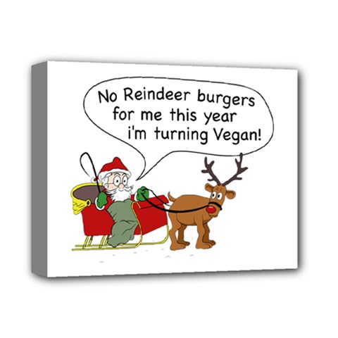 Vegan Santa Deluxe Canvas 14  X 11  (stretched) by CuteKingdom