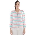 Aqua Coral Waves Women s Windbreaker View1