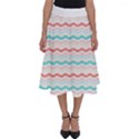 Aqua Coral Waves Perfect Length Midi Skirt View1