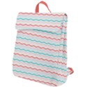 Aqua Coral Waves Flap Top Backpack View1