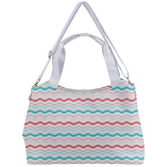 Aqua Coral Waves Double Compartment Shoulder Bag by CuteKingdom