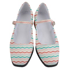 Aqua Coral Waves Women s Mary Jane Shoes by CuteKingdom