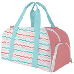 Aqua Coral Waves Burner Gym Duffel Bag by CuteKingdom