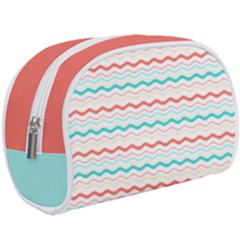 Aqua Coral Waves Makeup Case (large) by CuteKingdom