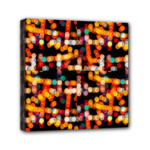 Multicolored Bubbles Print Pattern Mini Canvas 6  X 6  (stretched) by dflcprintsclothing