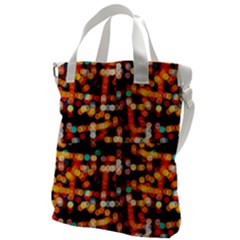 Multicolored Bubbles Print Pattern Canvas Messenger Bag by dflcprintsclothing