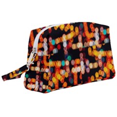 Multicolored Bubbles Print Pattern Wristlet Pouch Bag (large)