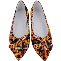 Multicolored Bubbles Print Pattern Women s Bow Heels