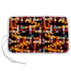 Multicolored Bubbles Print Pattern Pen Storage Case (l)