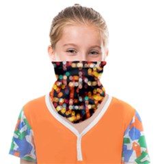 Multicolored Bubbles Print Pattern Face Covering Bandana (kids)