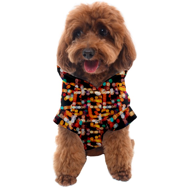 Multicolored Bubbles Print Pattern Dog Coat