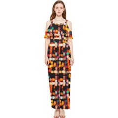 Multicolored Bubbles Print Pattern Chiffon Jumpsuit