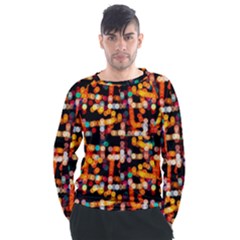 Multicolored Bubbles Print Pattern Men s Long Sleeve Raglan Tee