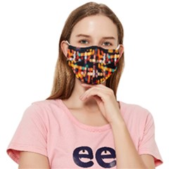 Multicolored Bubbles Print Pattern Fitted Cloth Face Mask (adult)