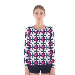 Geometric Women s Long Sleeve Tee