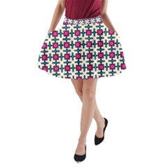 Geometric A-line Pocket Skirt