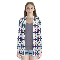 Geometric Drape Collar Cardigan