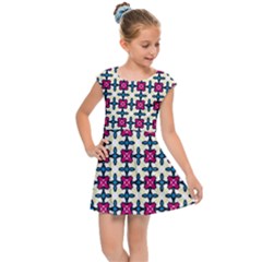 Geometric Kids  Cap Sleeve Dress