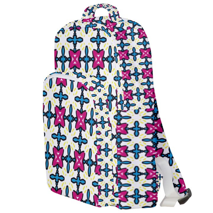 Geometric Double Compartment Backpack