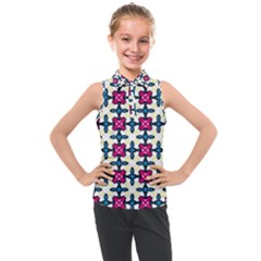 Geometric Kids  Sleeveless Polo Tee