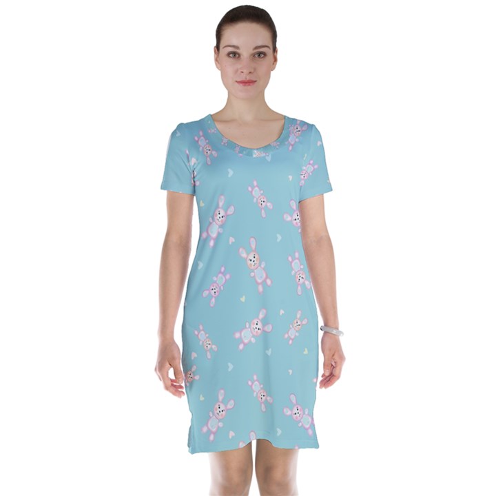 Rabbit  Short Sleeve Nightdress