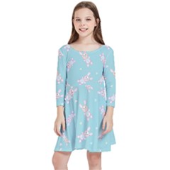 Rabbit  Kids  Quarter Sleeve Skater Dress