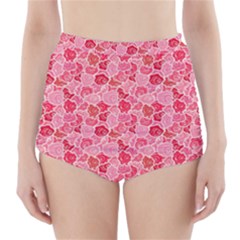 Roses High-waisted Bikini Bottoms by CuteKingdom