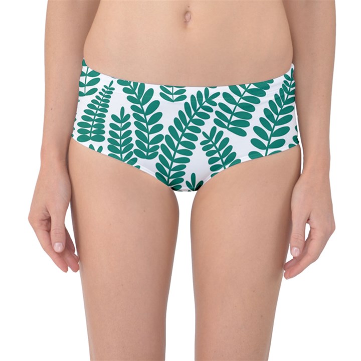 Fern Mid-Waist Bikini Bottoms