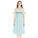 Daisies Shoulder Tie Bardot Midi Dress View1