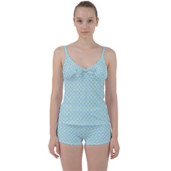 Daisies Tie Front Two Piece Tankini by CuteKingdom