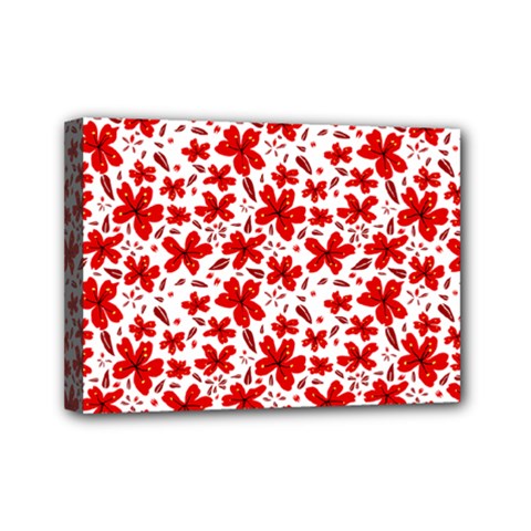 Red Flowers Mini Canvas 7  X 5  (stretched) by CuteKingdom