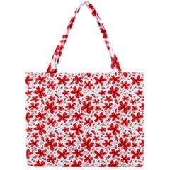 Red Flowers Mini Tote Bag by CuteKingdom