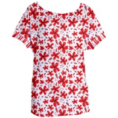 Red Flowers Women s Oversized Tee by CuteKingdom